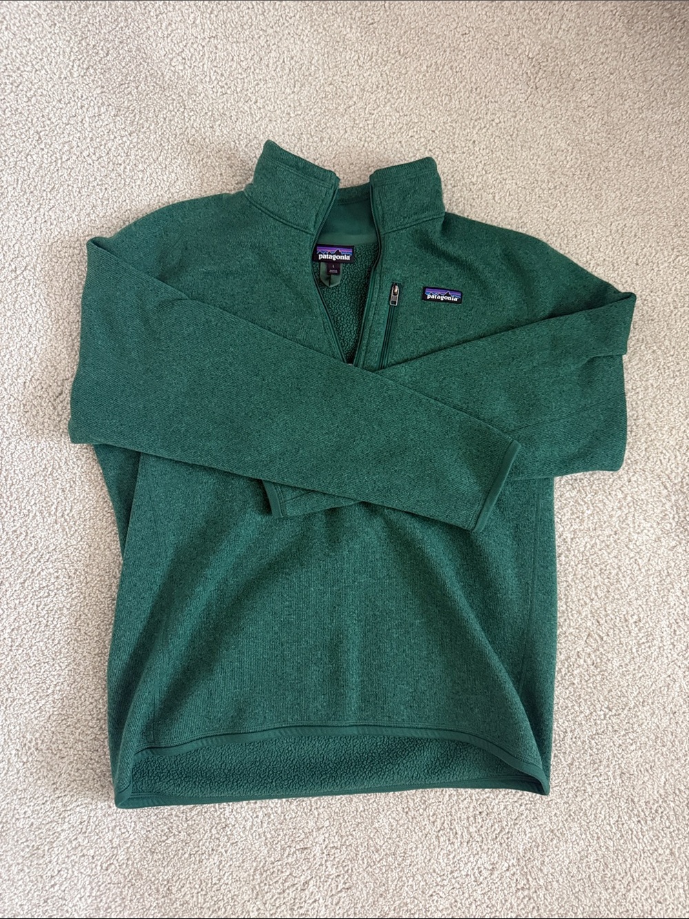 Patagonia Men's Dark Green Half-Zip Fleece Pullover